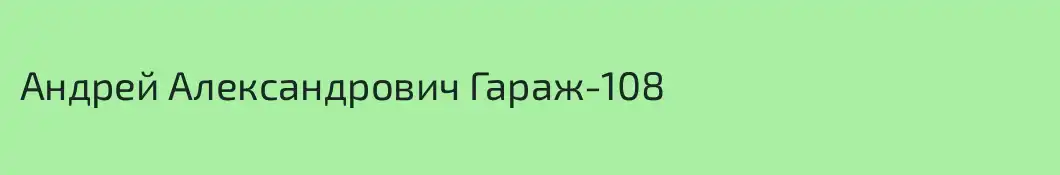 Андрей Александрович Гараж-108